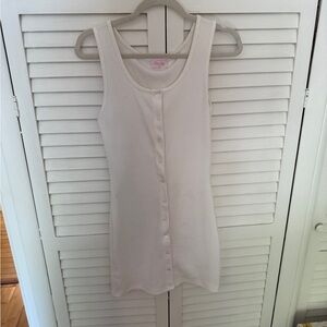Pink Lily Tan Cream Fitted Sleeveless Tank Top